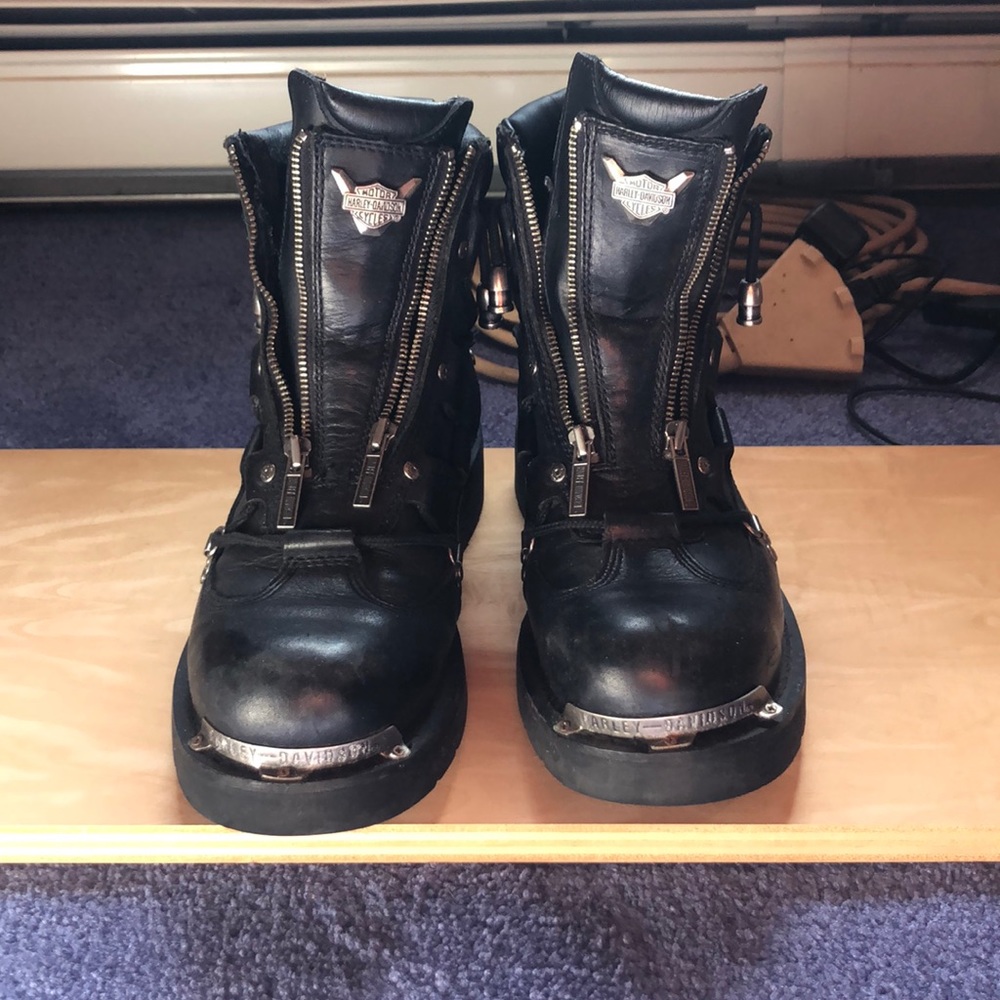 Harley Davidson black motorcycle boots